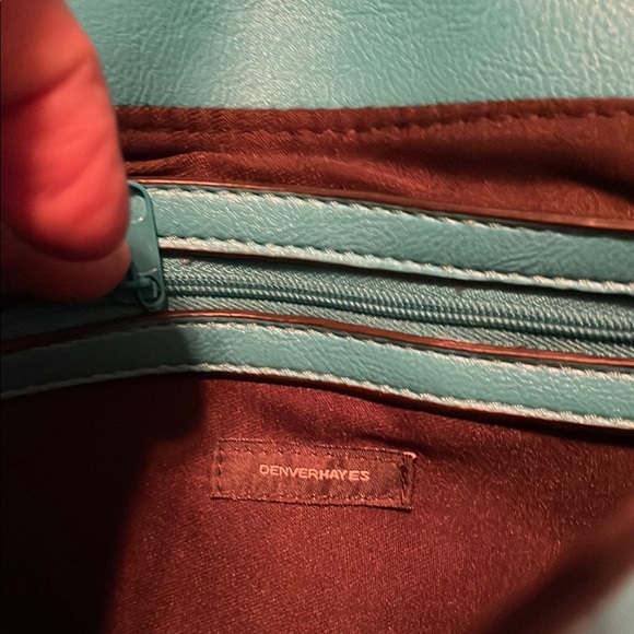 Denver Hayes Teal Blue Crossbody Bag with Adjustable Strap - Picture 8 of 11